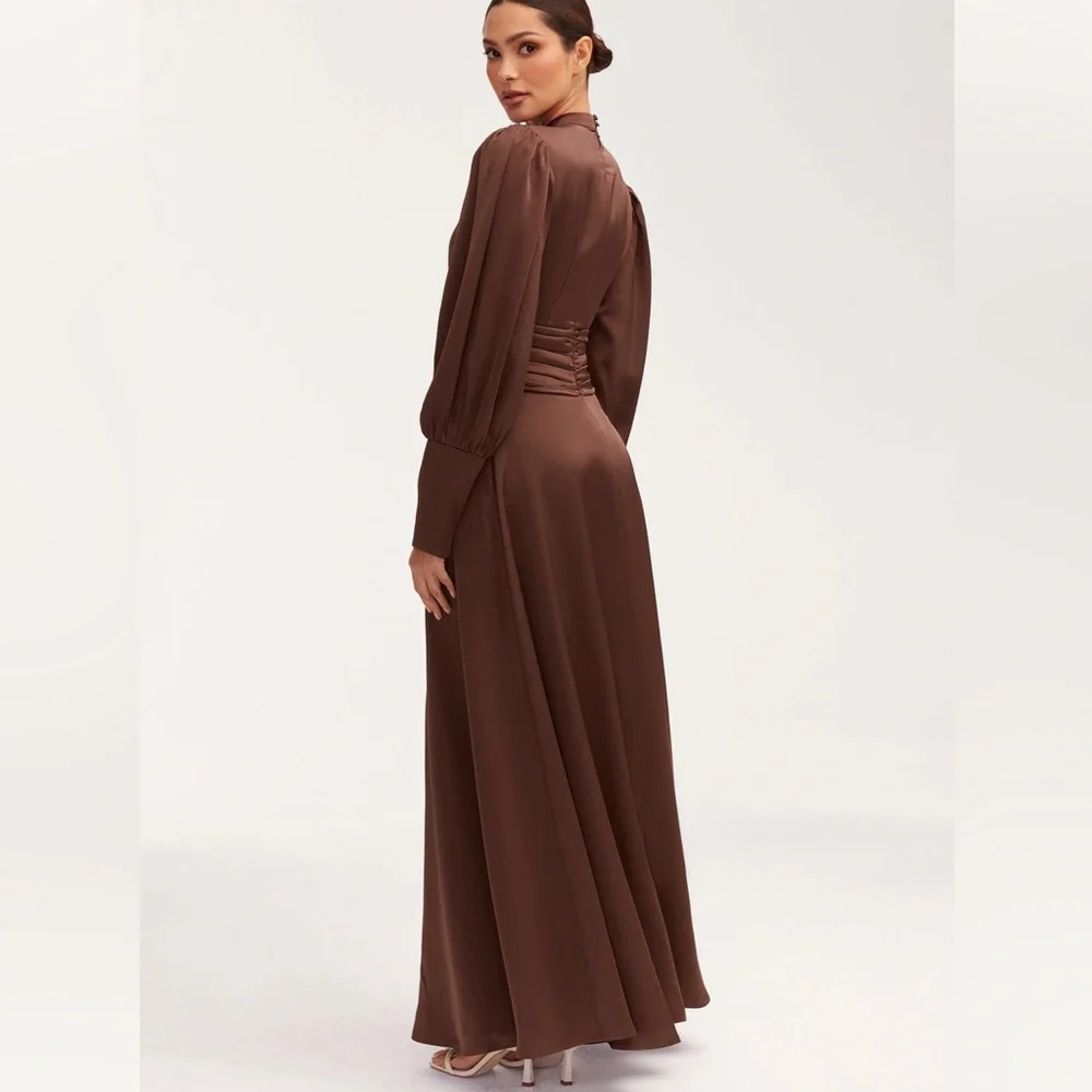 NWT Veiled Collection Satin Maxi Dress - Modest - Picture 5 of 9